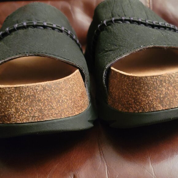 UGG WOMEN'S SUNSKIP BLACK CORK PLATFORM COMFORT WOMEN'S SLIDE SIZE US 11/UK 9 - Picture 6 of 14